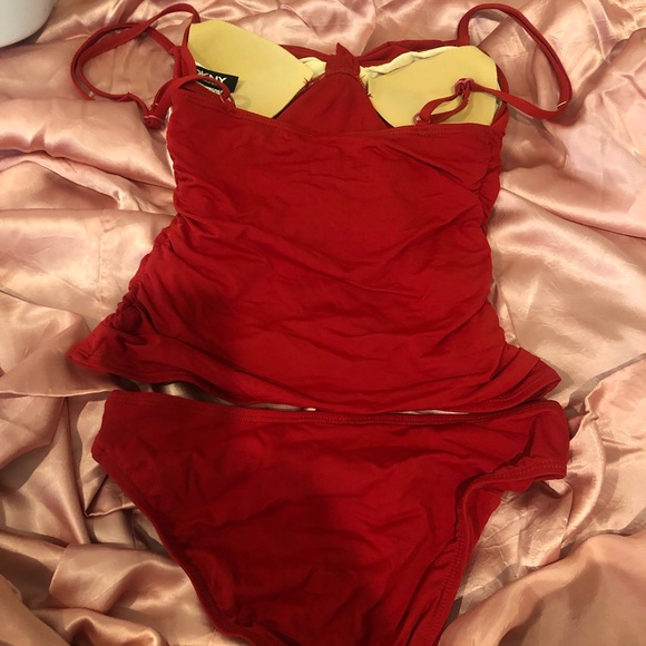 DKNY Red Tankini size 4 - Picture 7 of 8